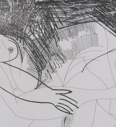 Pablo PICASSO : Les 156, Deux filles au repos, Gravure originale signée