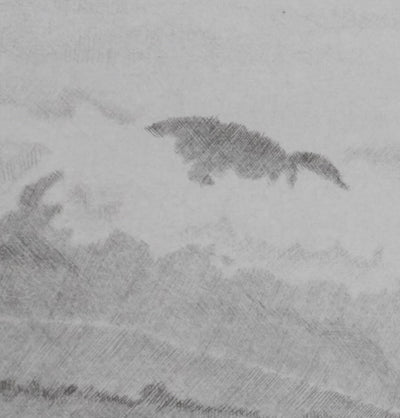 Camille COMBE : La sarabande des nuages, Gravure originale signée