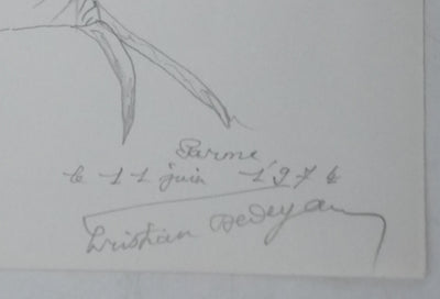 Autographe original de Christian DEDEYAN (photo de détail 2) - Crédit photo : Galerie Art.Paris