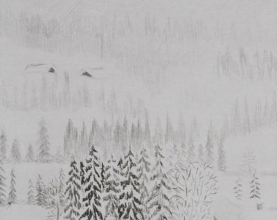 Camille COMBE : Du haut de la tour, Gravure originale signée