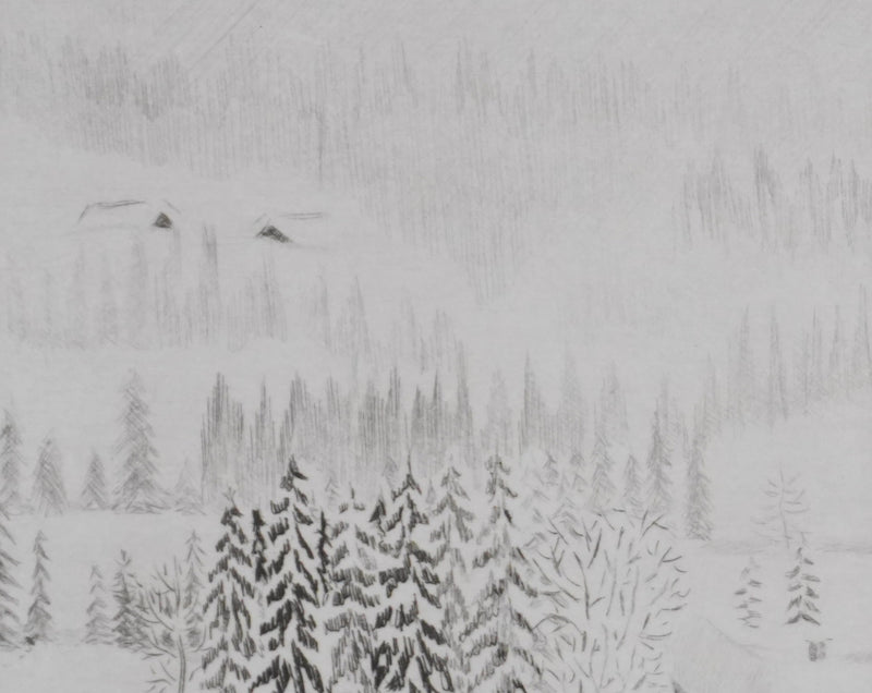 Camille COMBE : Du haut de la tour, Gravure originale signée