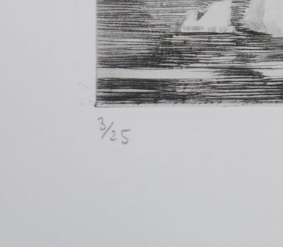 Camille COMBE : Où flottent les glaces, Gravure originale signée