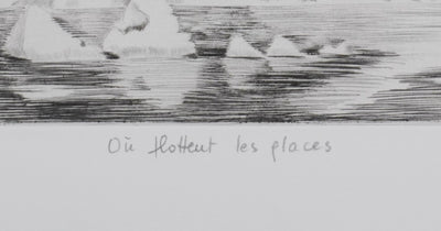 Camille COMBE : Où flottent les glaces, Gravure originale signée