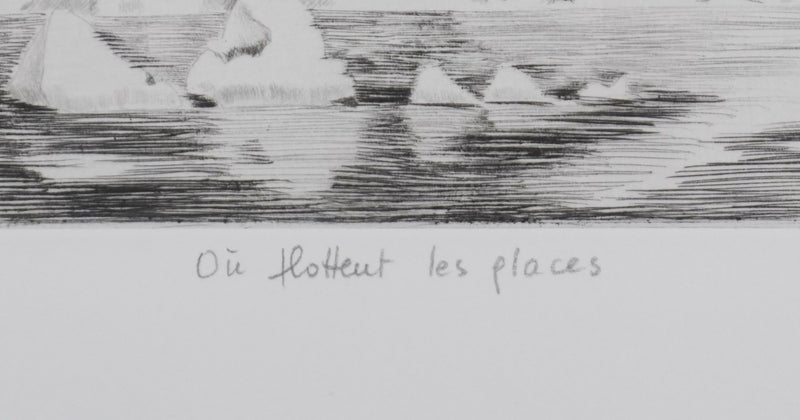 Camille COMBE : Où flottent les glaces, Gravure originale signée