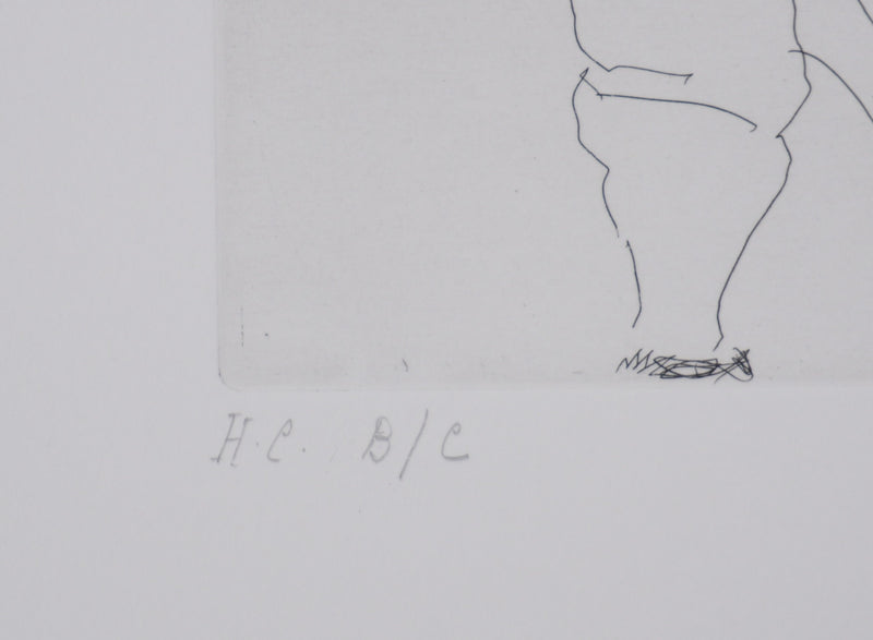 Pablo PICASSO : Les 156, Scène de séduction entre un homme dégénéré et une prostituée…, Gravure originale signée