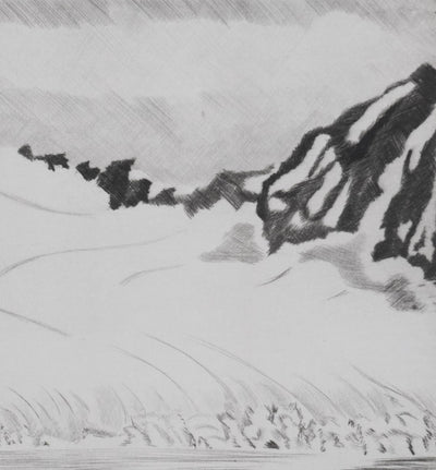 Camille COMBE : Où flottent les glaces, Gravure originale signée
