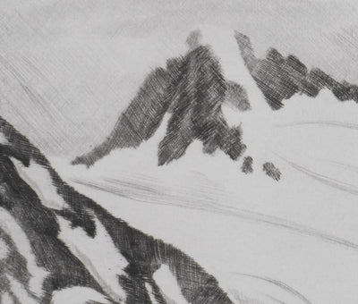Camille COMBE : Où flottent les glaces, Gravure originale signée