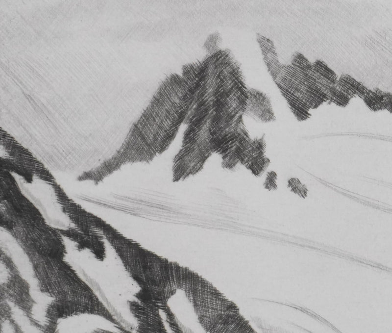 Camille COMBE : Où flottent les glaces, Gravure originale signée