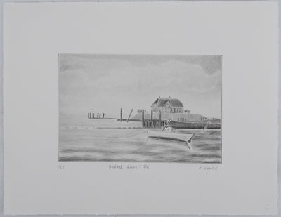 Camille COMBE : Arrivée dans l'île, Gravure originale signée