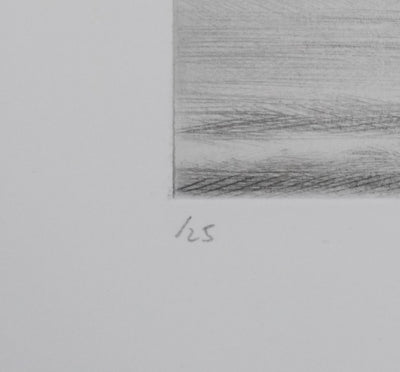 Camille COMBE : Arrivée dans l'île, Gravure originale signée