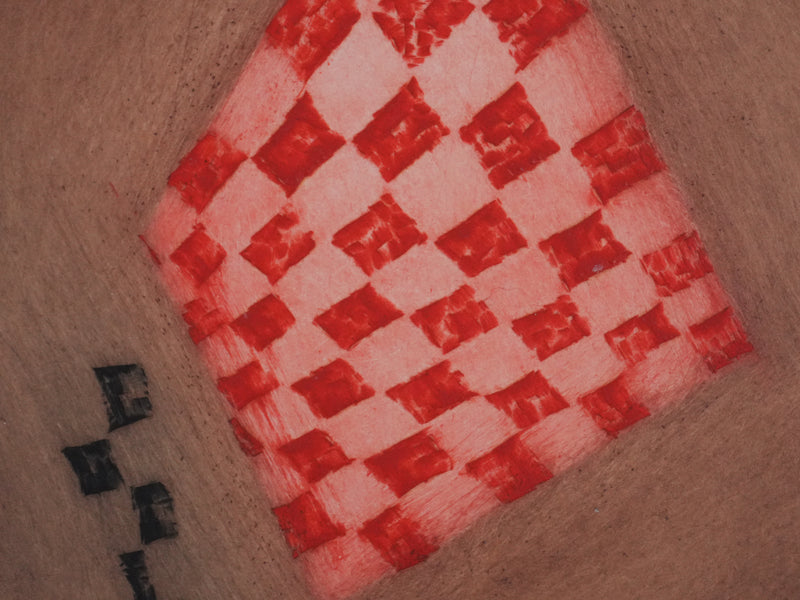 Arthur Luiz PIZA : Le cerf volant rouge et rose, Gravure originale signée