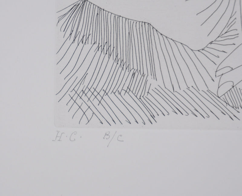Pablo PICASSO : Les 156, Femme aux fleurs et portrait de barbu..., Gravure originale signée