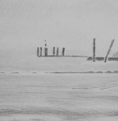 Camille COMBE : Arrivée dans l'île, Gravure originale signée