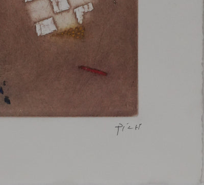 Arthur Luiz PIZA : Les marches blanches, Gravure originale signée