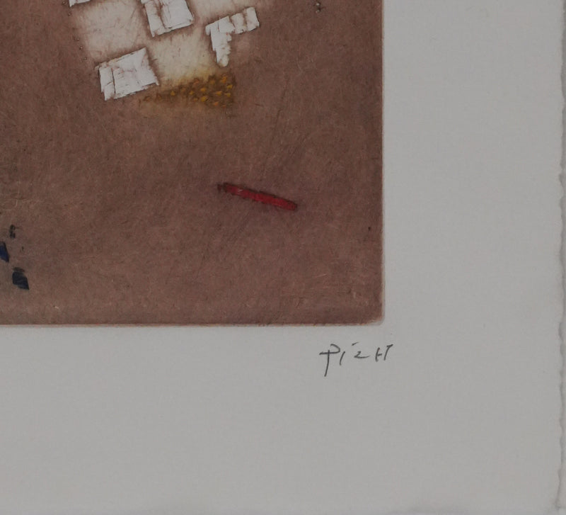 Arthur Luiz PIZA : Les marches blanches, Gravure originale signée