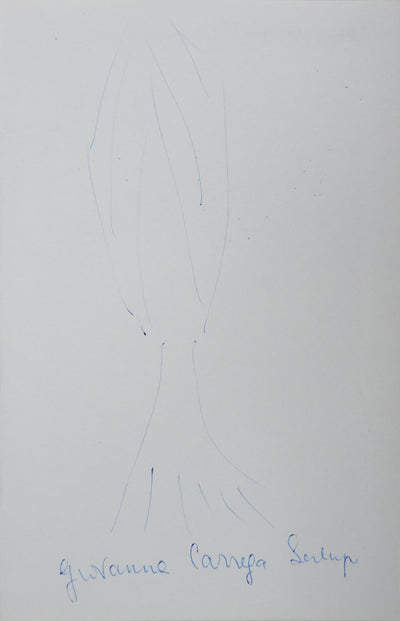 Autographe original de Giovanna CARREGA-BERTOLINI (vue générale) - Crédit photo : Galerie Art.Paris