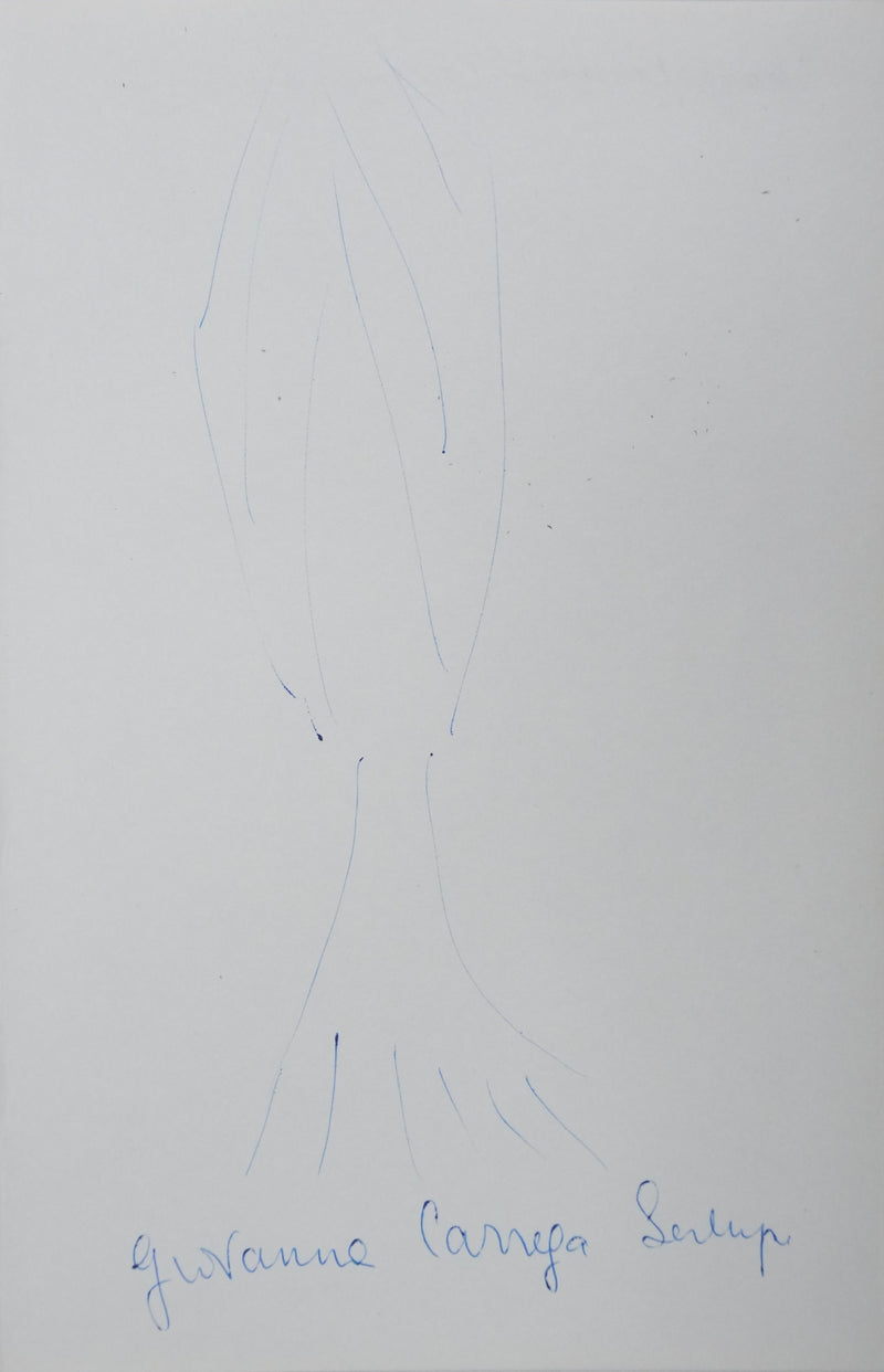 Autographe original de Giovanna CARREGA-BERTOLINI (vue générale) - Crédit photo : Galerie Art.Paris