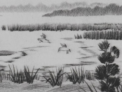 Camille COMBE : Battements d'ailes, Gravure originale signée