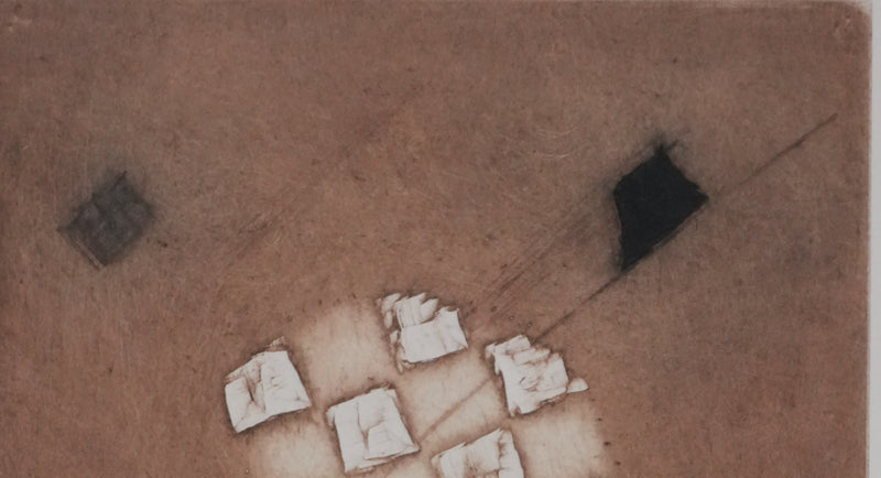 Arthur Luiz PIZA : Les marches blanches, Gravure originale signée