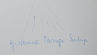 Autographe original de Giovanna CARREGA-BERTOLINI (photo de détail 2) - Crédit photo : Galerie Art.Paris
