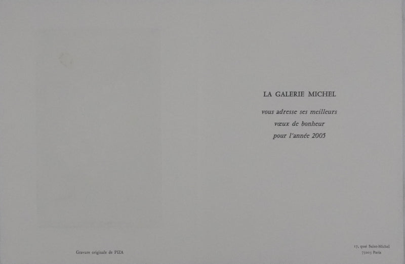 Arthur Luiz PIZA : Les marches blanches, Gravure originale signée