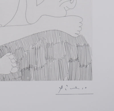 Pablo PICASSO : Les 156, Repos, Deux filles nues, Gravure originale signée