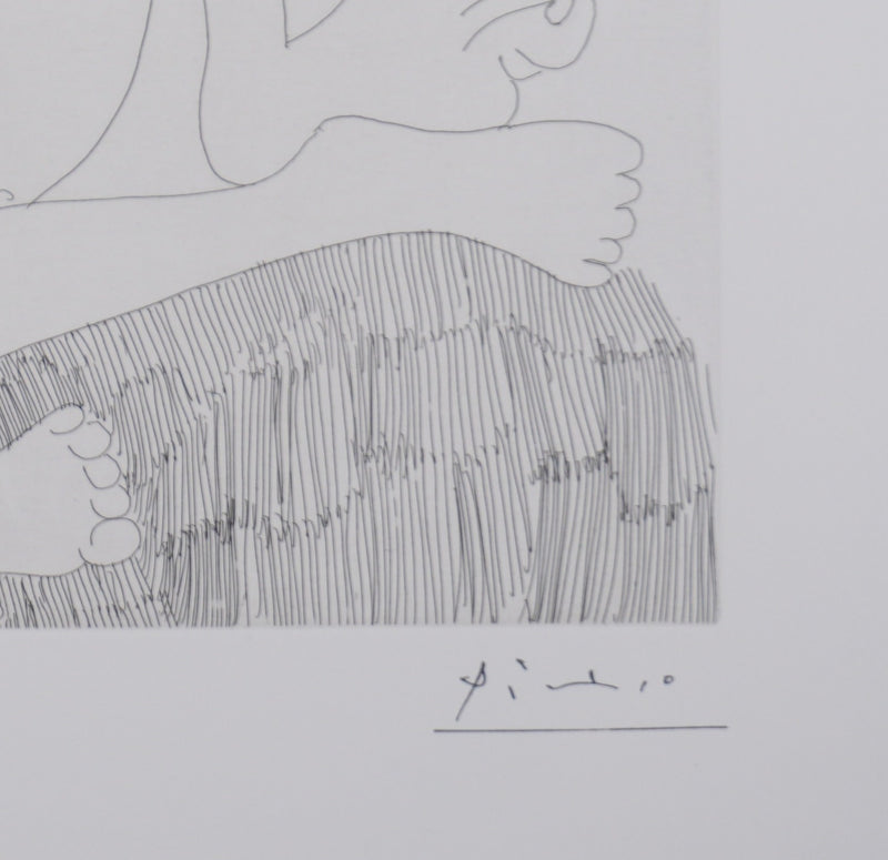 Pablo PICASSO : Les 156, Repos, Deux filles nues, Gravure originale signée