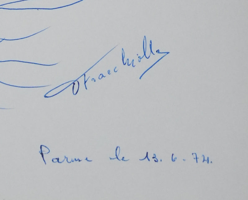 Autographe original de FRACHIOLI (photo de détail 2) - Crédit photo : Galerie Art.Paris