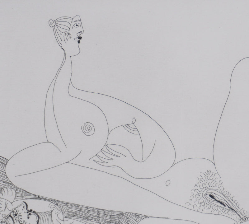 Pablo PICASSO : Les 156, Repos, Deux filles nues, Gravure originale signée