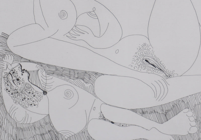 Pablo PICASSO : Les 156, Repos, Deux filles nues, Gravure originale signée
