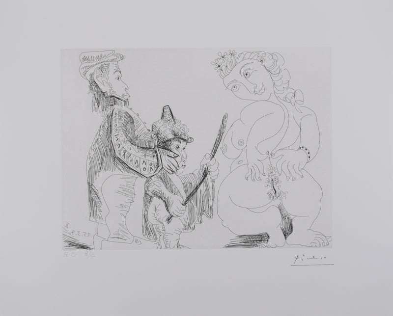 Pablo PICASSO : Les 156, Ne regarde pas, mon enfant, Gravure originale signée