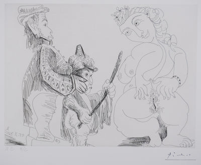 Pablo PICASSO : Les 156, Ne regarde pas, mon enfant, Gravure originale signée