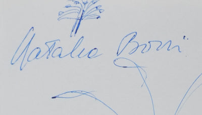 Autographe original de Natalia BORRI (photo de détail 2) - Crédit photo : Galerie Art.Paris