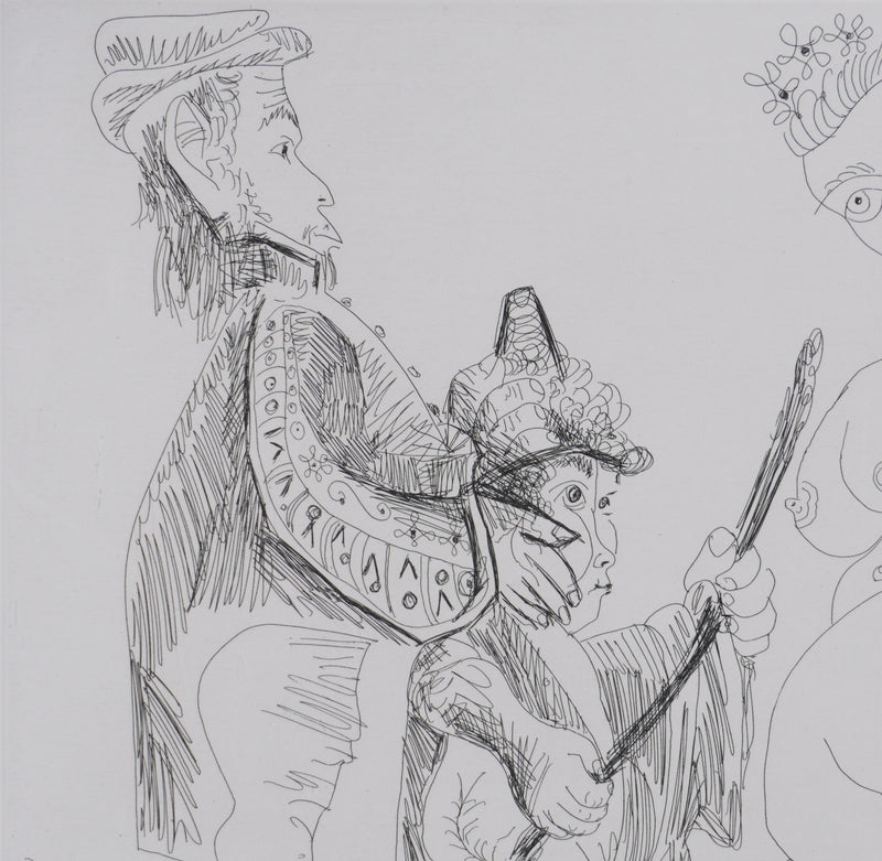 Pablo PICASSO : Les 156, Ne regarde pas, mon enfant, Gravure originale signée