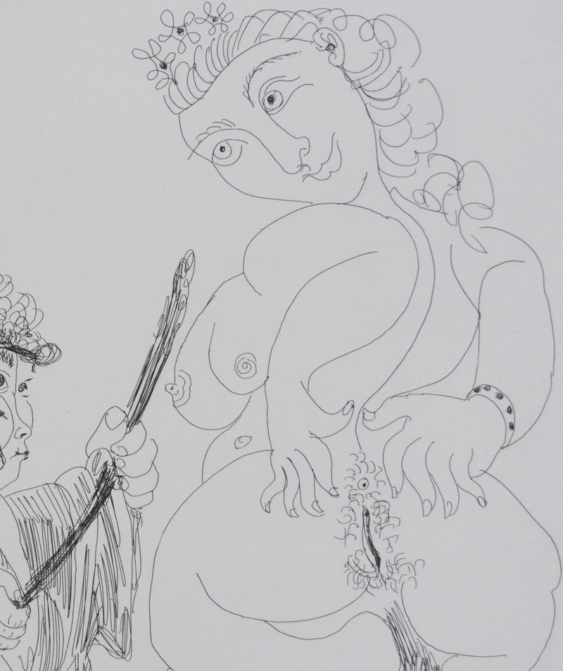 Pablo PICASSO : Les 156, Ne regarde pas, mon enfant, Gravure originale signée