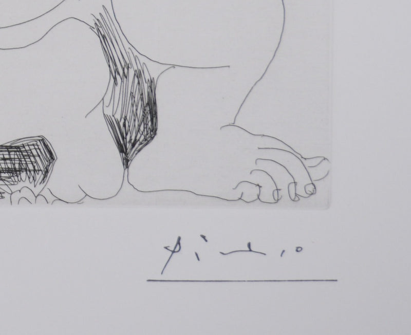 Pablo PICASSO : Les 156, Ne regarde pas, mon enfant, Gravure originale signée