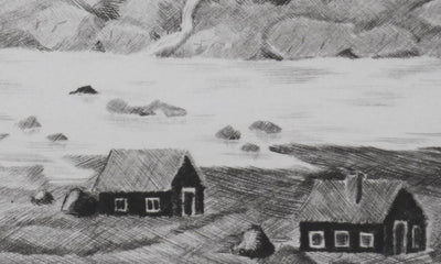 Camille COMBE : Traversée de la montagne, Gravure originale signée