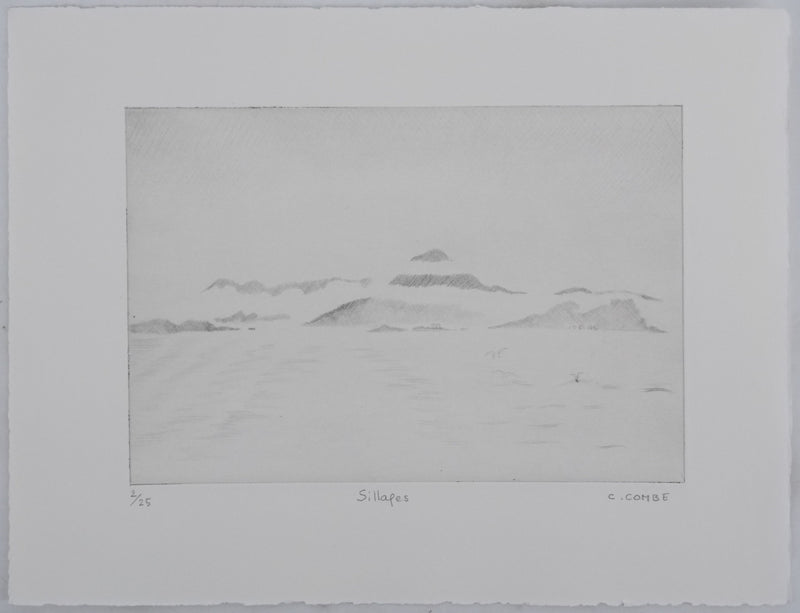 Camille COMBE : Sillages, Gravure originale (vue générale) - Crédit photo : Galerie Art.Paris