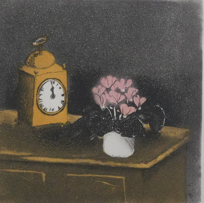 Annapia ANTONINI : L'horloge, Gravure originale signée