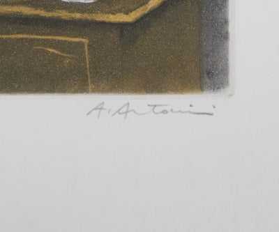 Annapia ANTONINI : L'horloge, Gravure originale signée