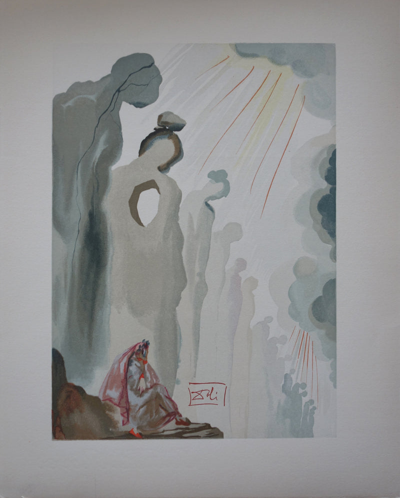 Salvador DALI : La seconde corniche, Bois gravé original signé