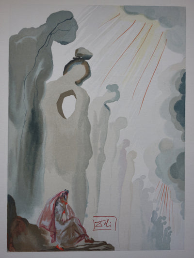Salvador DALI : La seconde corniche, Bois gravé original signé