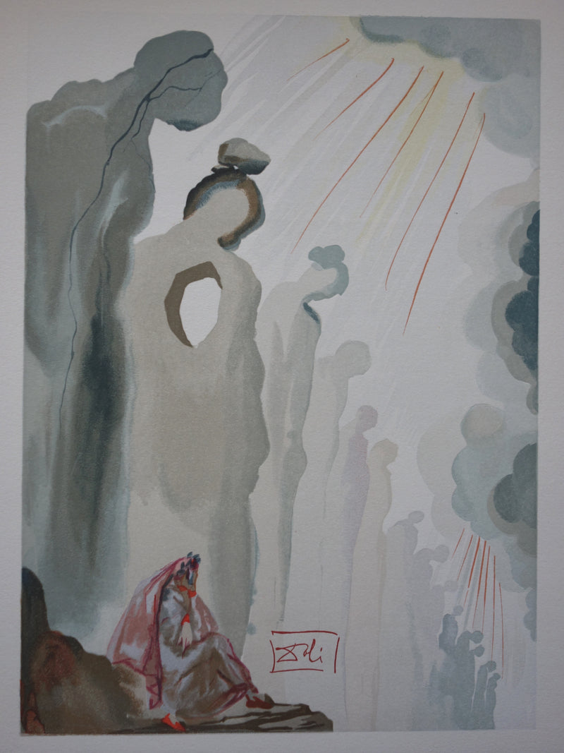 Salvador DALI : La seconde corniche, Bois gravé original signé