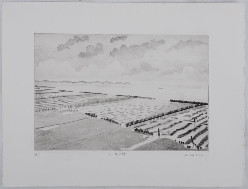 Camille COMBE : Le Watt, Gravure originale signée