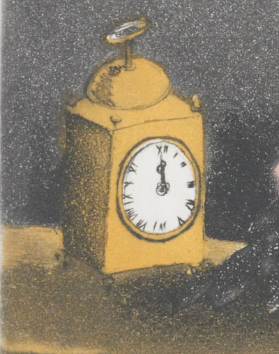 Annapia ANTONINI : L'horloge, Gravure originale signée