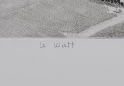 Camille COMBE : Le Watt, Gravure originale signée