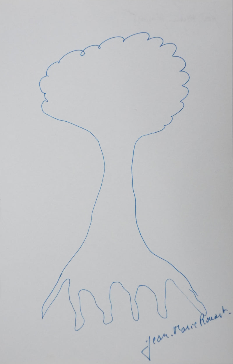 Jean Marie ROUART : L’arbre animalier, Autographe et dessin original signé