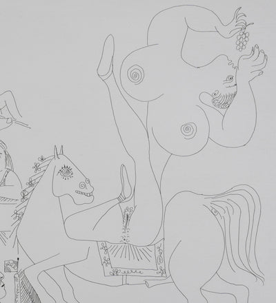 Pablo PICASSO : Les 156, Le Peintre au cirque, Gravure originale signée