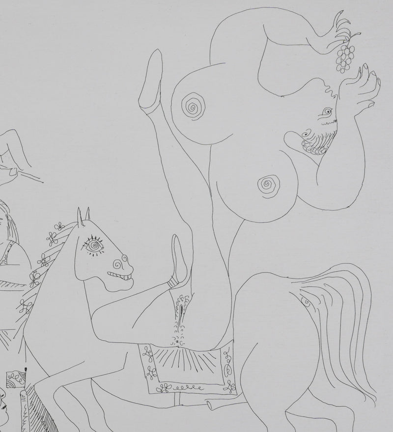 Pablo PICASSO : Les 156, Le Peintre au cirque, Gravure originale signée