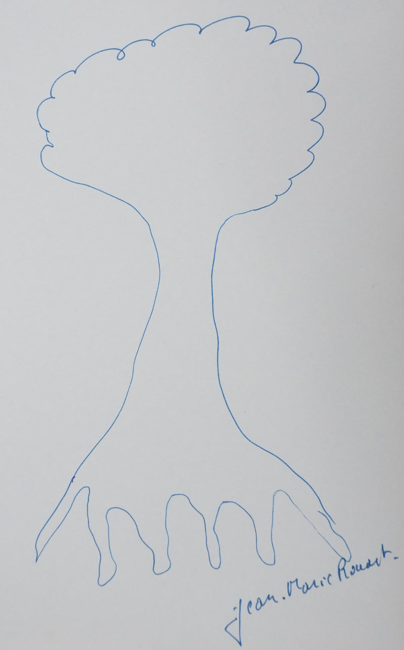 Jean Marie ROUART : L’arbre animalier, Autographe et dessin original signé